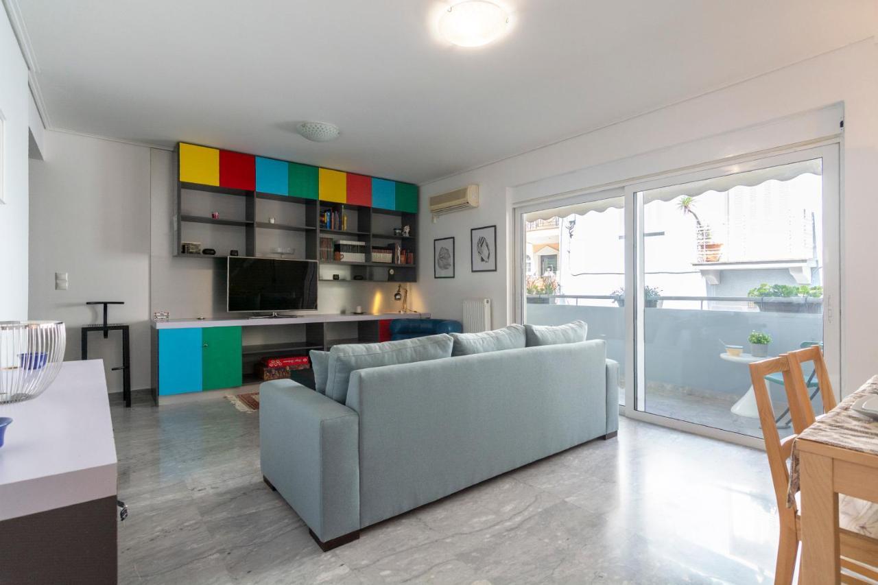 Central 3Bd Apt. Near Acropolis Aten Exteriör bild